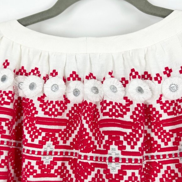 Alexis Wylla Embroidered Linen Blend Boho Maxi Dress - Picture 13 of 14